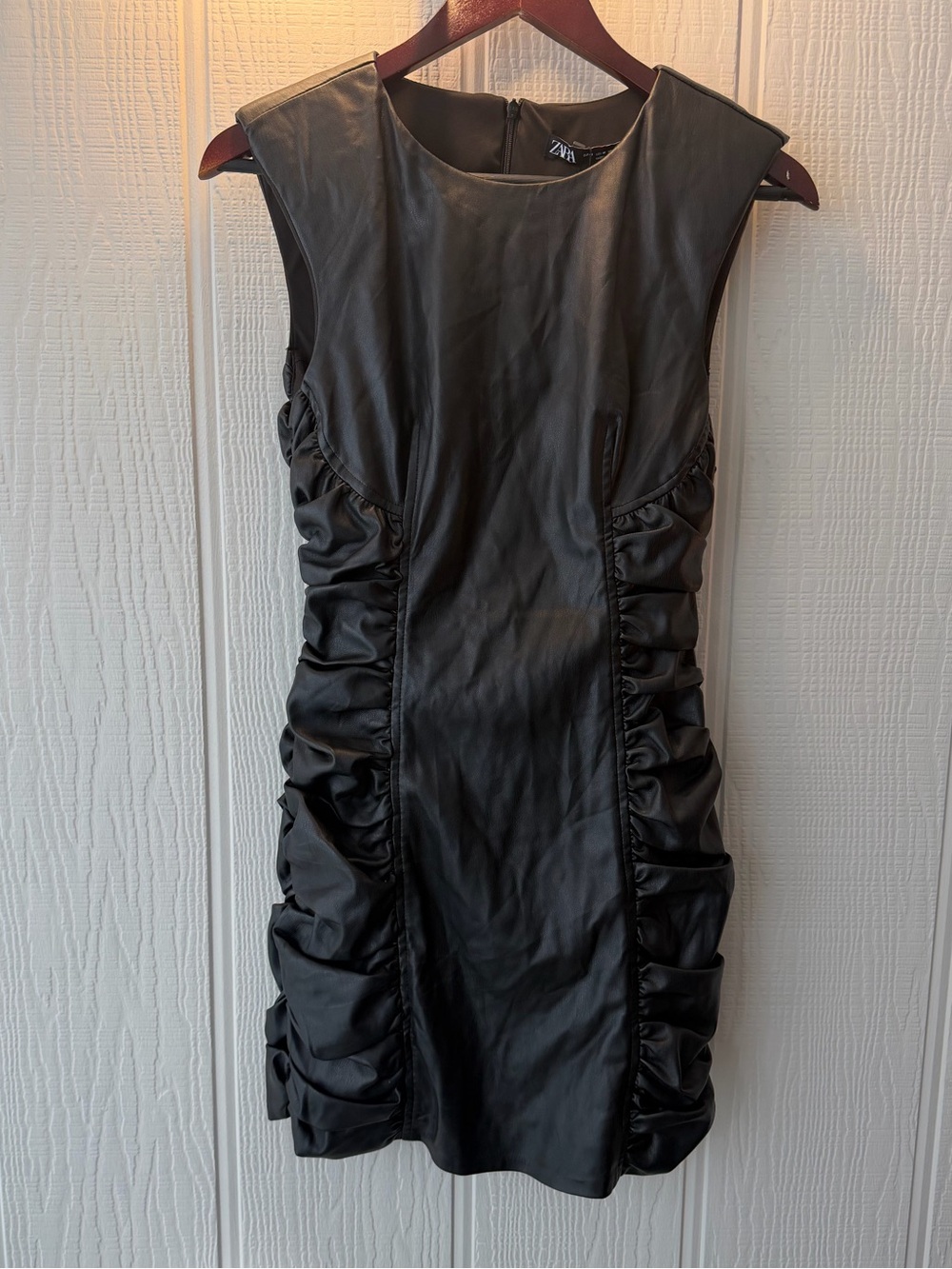 Zara Black Ruched Dress
